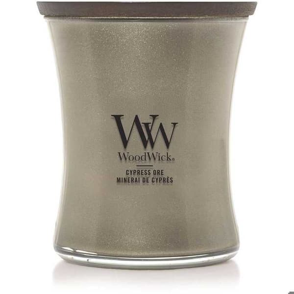 Medium Doftljus - Trä, Grönt Glas - WoodWick - 2659629E