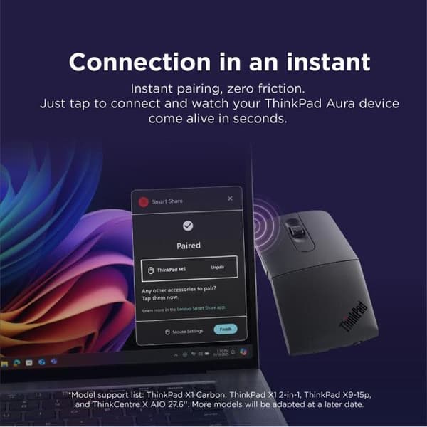 Mus - LENOVO - ThinkPad Presenter Bluetooth (Aura) - Bluetooth - 4000 DPI - 7 knappar