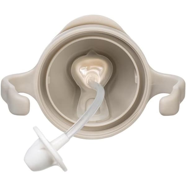 Barnmugg - B.BOX - Mugg med sugrör - Ergonomisk - Volym 240 ml - Beige