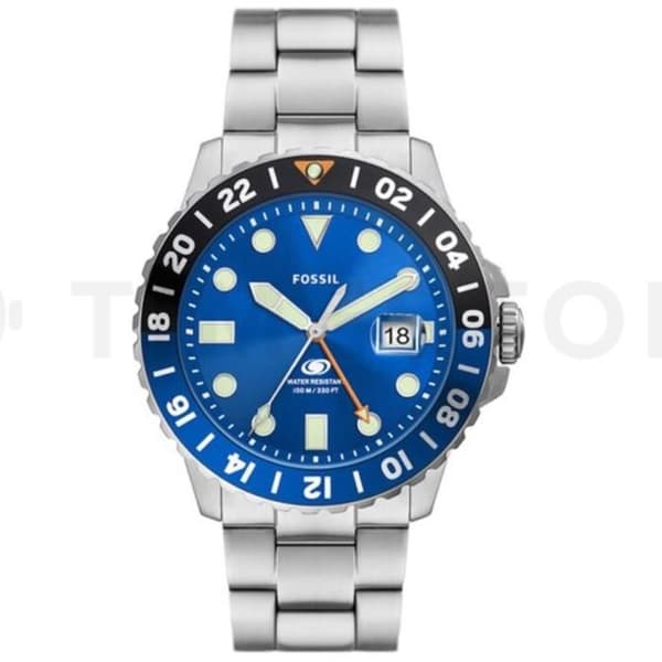 Fossil FS5991 Klocka herr Blå 46 mm 10 ATM