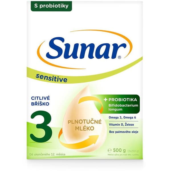 Sunar Sensitive 3 barnmjölk, 500 g