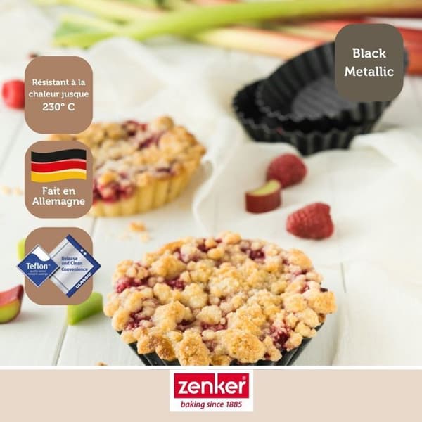 6 Zenker Black Metallic tartelettformar ref. 6531
