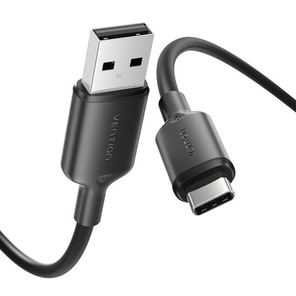 Kabel - VENTION - CTQBF USB 2.0 A til USB-C - Hurtig opladning 3A - 1 m - Sort