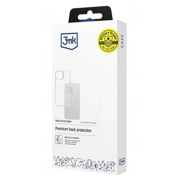 3MK Armor Case — Skal för iPhone 16, Transparent (TPU + Polykarbonat)