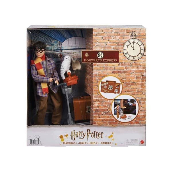 Harry Potter samlerdukke - MATTEL - Sæt Platform 9 3/4 - Ledningsdukke - Ugle Hedwig inkluderet
