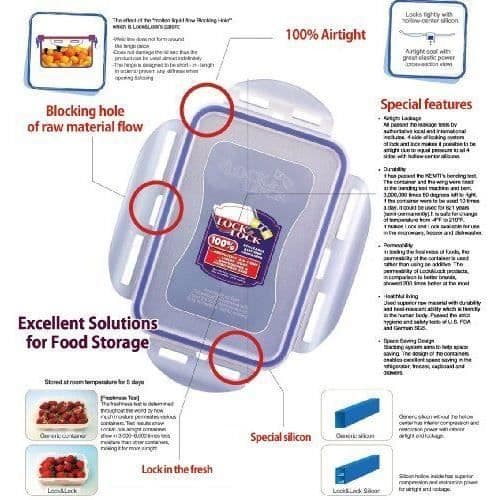 Lock & Lock HPL811 Multifunktionel boks 600 ml