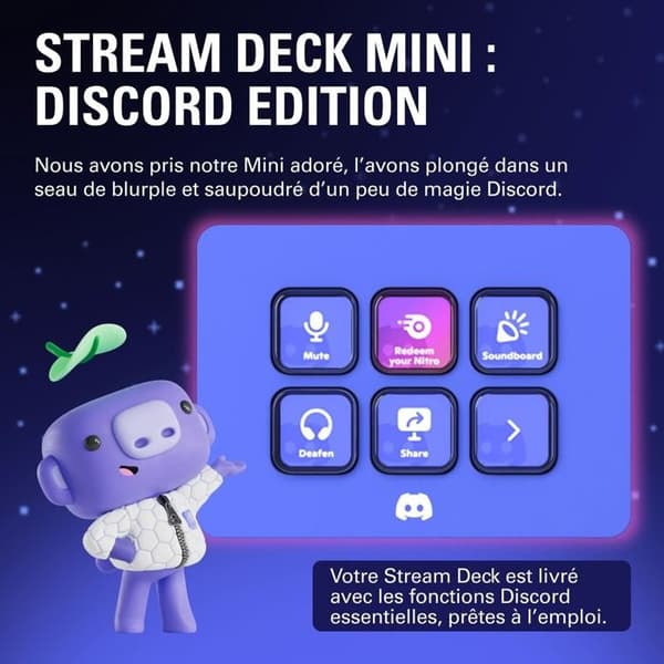 Clavier Elgato Stream Deck Mini Discord Edition