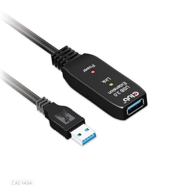 USB-kabel - CLUB 3D - CAC-1404 - 5 m - USB 3.2 Gen 1 - Sort