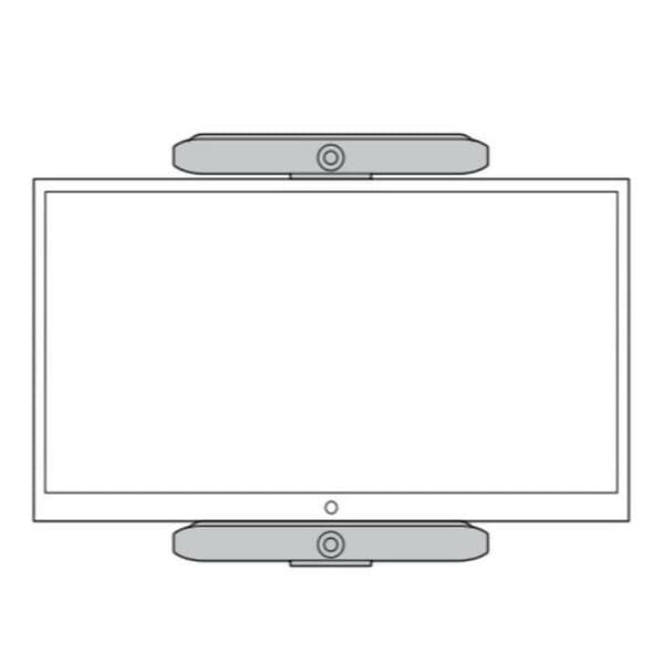 Support TV Mural - HP - 875L2AA - Poly VESA - Video Konference - Aluminium Grå