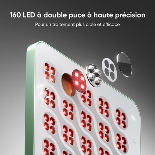 Nanoleaf Infrarød Lampe Rød Lys Terapi Panel 160 LED Justerbar Intensitet