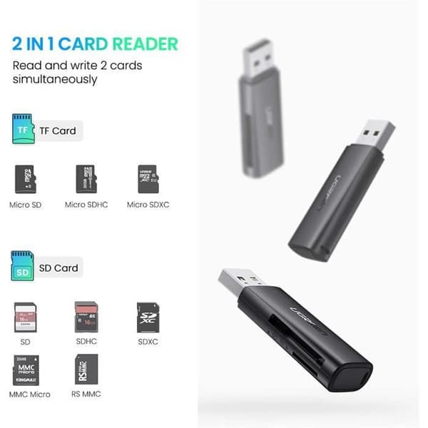 UGREEN USB 3.0 SD Micro SD Kortlæser OTG SDXC SDHC Micro SDXC Micro SDHC Kortlæser