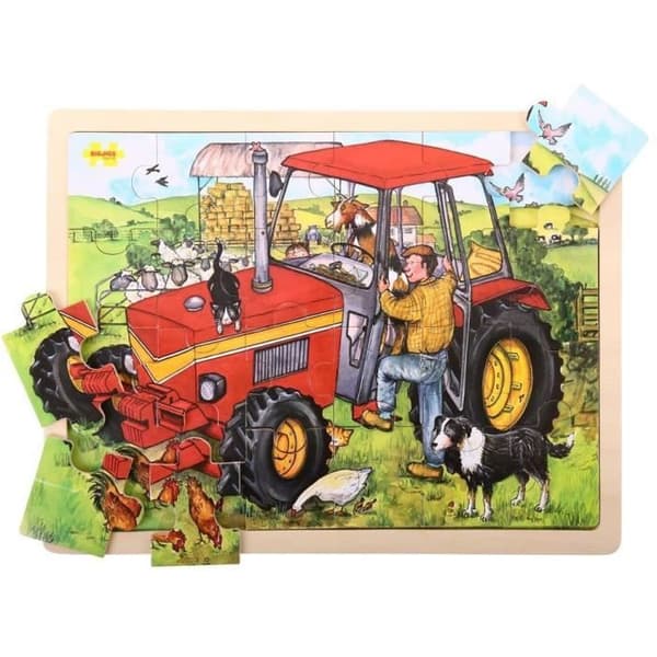 Bigjigs Tray Puzzle - Traktor