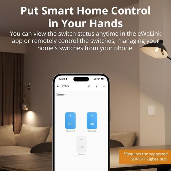 SONOFF Zigbee ZBM5-2C-86W Smart väggbrytare