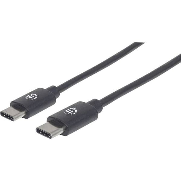 Manhattan USB-kabel USB 2.0 USB-C® hank 2,00 m sort 354875