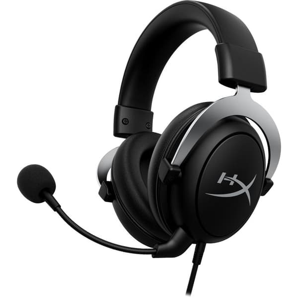 Gaming headset - HYPERX - CloudX Black Silver - Aluminium frame - Memory foam ear cushions - Noise-cancelling