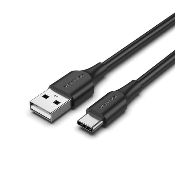 USB 2.0 kabel til USB-C - Vention - 2m - Sort - Rund - Enhed