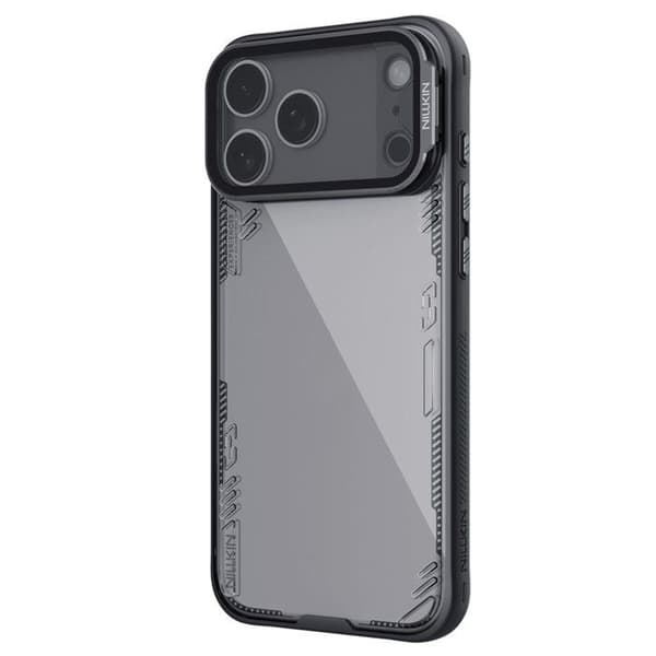 Cover til iPhone 17 Pro Max - TPU+PC, Transparent, Med Støtte