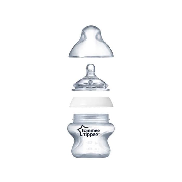 6m+ Snabbflödesspenar - TOMMEE TIPPEE - Set med 2 - Silikon - Transparent