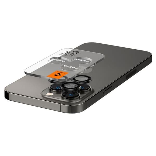 Glas til kamera - SPIGEN - EZ FIT - iPhone 14 Pro/Max - Pakke med 2 - Sort