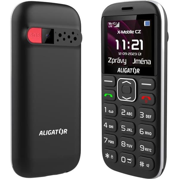 Mobiltelefon - ALIGATOR - A720 - 4G - Sort - 1,8'' - Dobbelt SIM