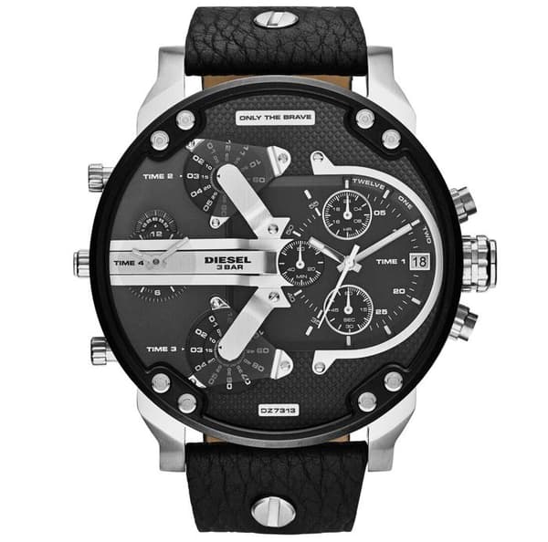 Ur - DIESEL - DZ7313 - Chronograf - Kvarts - Sort - Læder