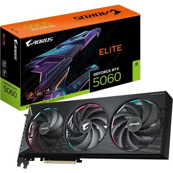 GIGABYTE - AORUS - Grafikkort - NVIDIA RTX 5060 E - 8 Go