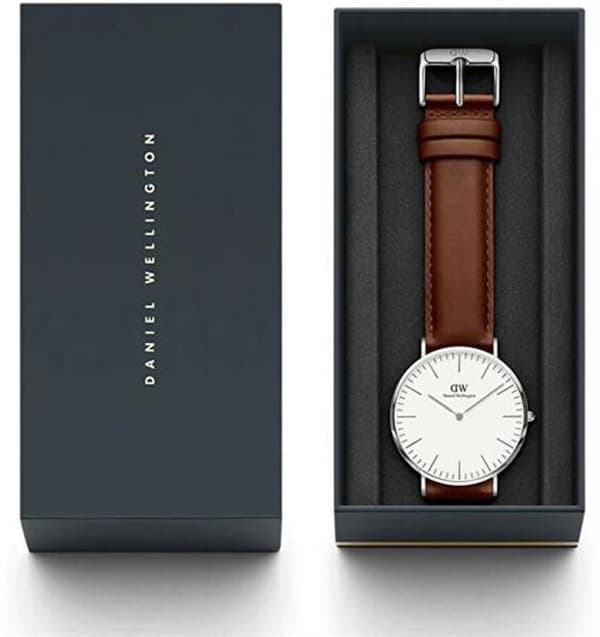Ur - DANIEL WELLINGTON - St Andrews - Rustfrit stål - Læder - 40mm diameter
