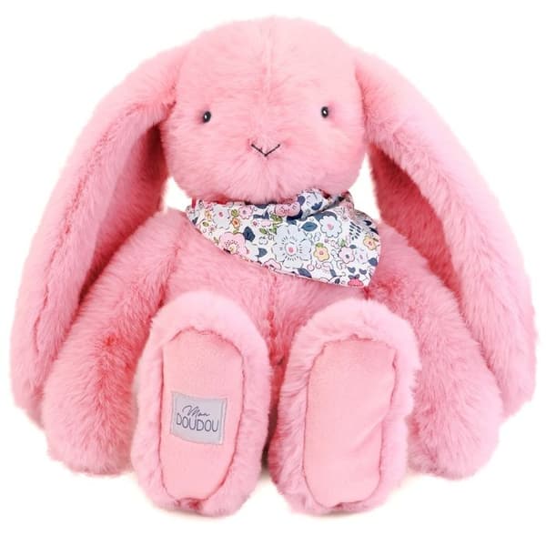 Doudou et Compagnie - Plush Kanin Blomster rosa 35 cm