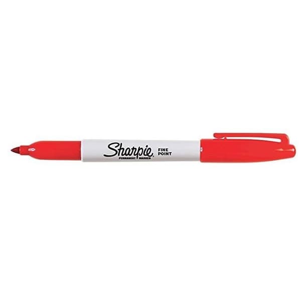 Permanent Markers - SHARPIE - 12 stk - Fin spids 0.9mm - Assorterede farver - Uudslettelig