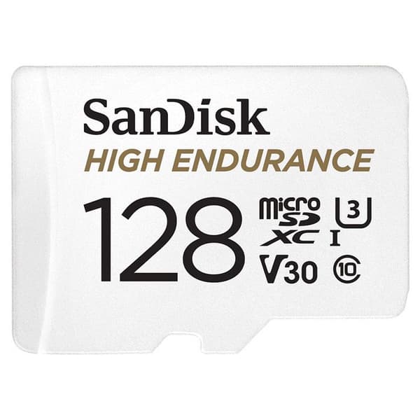 High Endurance flash-hukommelseskort - SANDISK - 128 GB - Video Class V30 / UHS-I U3 / Class10