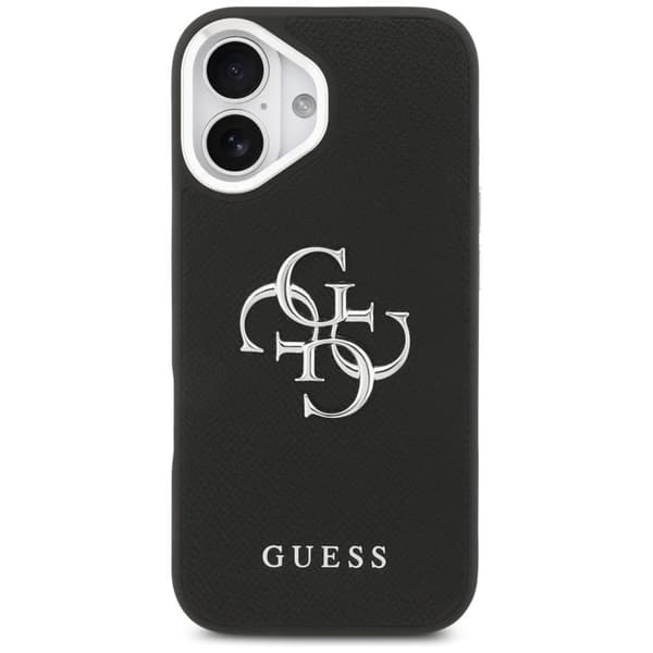 Guess Hardcase 4G Grained Big Logo til iPhone 17 - Sort