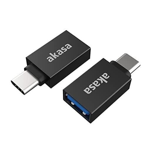 USB-adapter - AKASA - USB Type-C til Type-A - USB 3.2 Gen 2 - Hurtig opladning - Aluminium