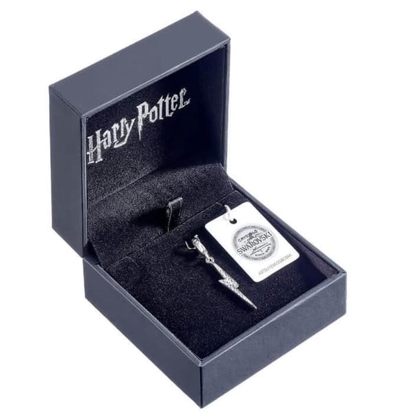 Breloque - Harry Potter - blixt - Swarovski-kristall - grå