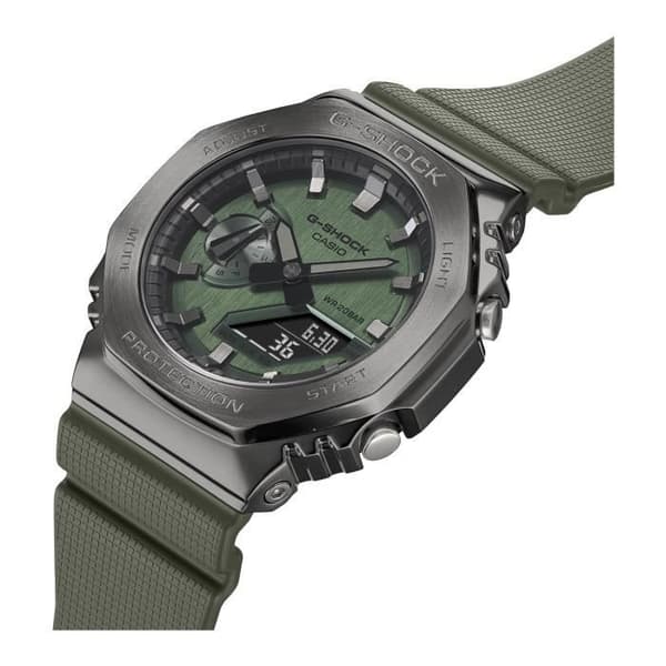 Ur - Casio - GM-2100B-3AER - Kvarts - Analog - Grøn plastrem
