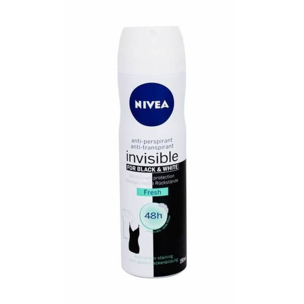 Nivea 150ml Black & White Invisible Fresh 48h, Antiperspirant