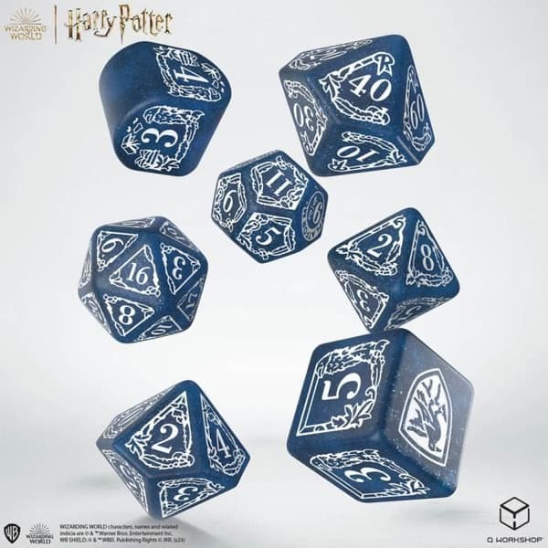 HARRY POTTER RAVENCLAW MODERNE TERNINGE SÆT - BLÅ (7) Q WORKSHOP