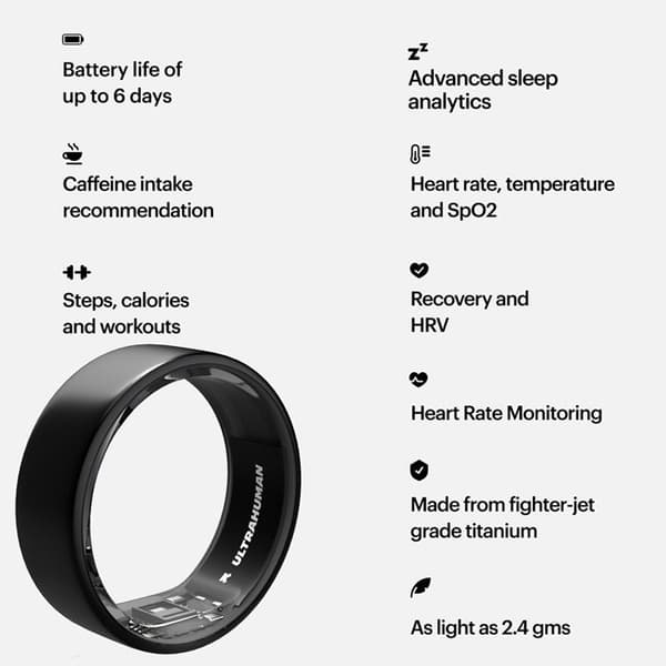 Intelligent ring, ULTRAHUMAN Ring Air, den letteste bærbare enhed til søvnmonitorering i verden.