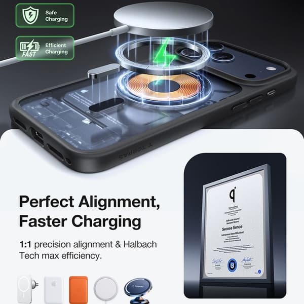Coque Torras Guardian Magnetic Series til iPhone 17 Pro Max - Sort
