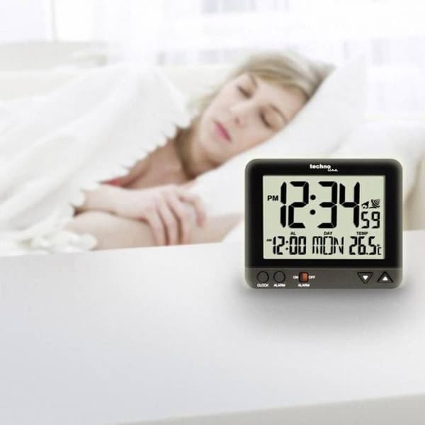 Vækkerradio - TECHNO LINE - WT 195 - AA - Sort - 95 x 32 x 80 mm