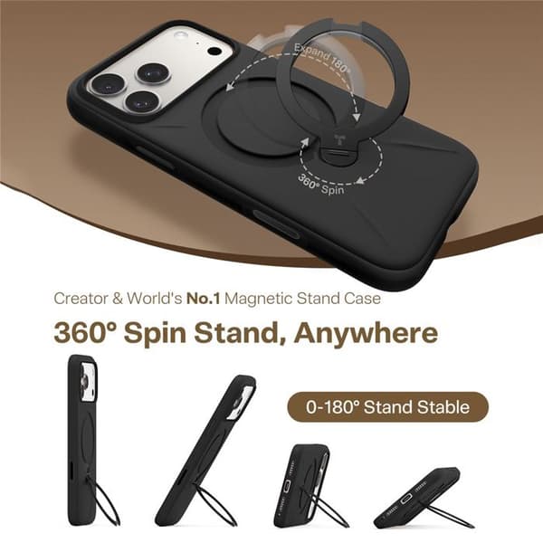 Coque Torras QPRO Silikone Serie til iPhone 17 Pro - Sort