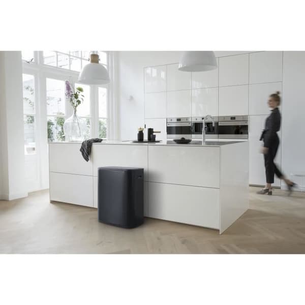 Bo Touch Bin BRABANTIA - Med 2 inderspande - 2 x 30 L - Mat sort