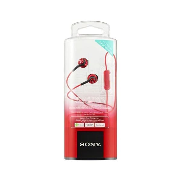 In-ear headphones - SONY - MDR-EX110LAR.AE - Red - Wired - Remote control