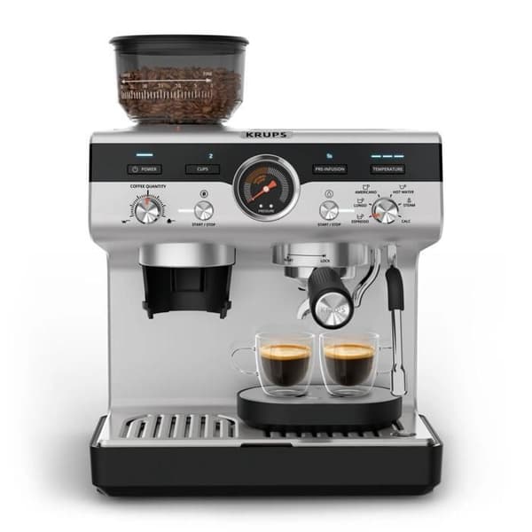 Krups Precision, Espressomaskine med kværn, Perfekt espresso, Interface, XP801T10
