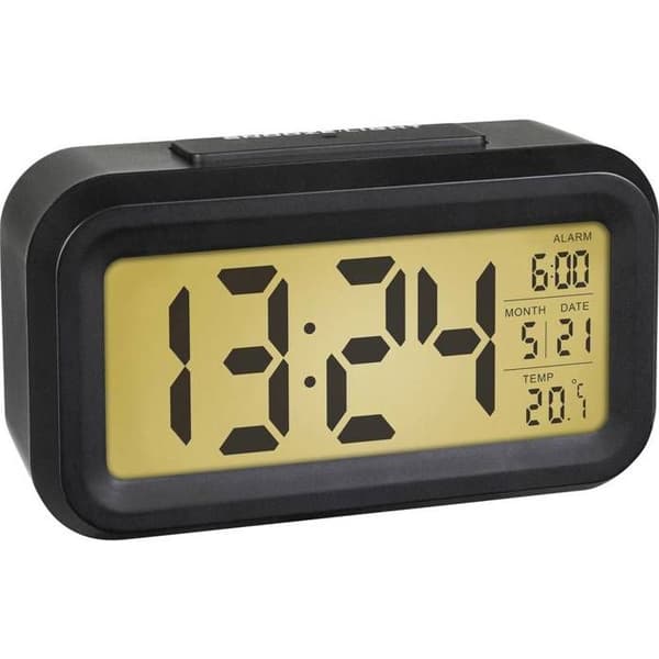TFA Dostmann 60.2018.01 quartz vækkeur sort Vækkeur 1