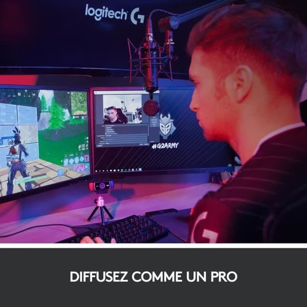 Webcam - Full HD 1080p - Logitech G - C922 Pro - Indbygget mikrofon - Stream
