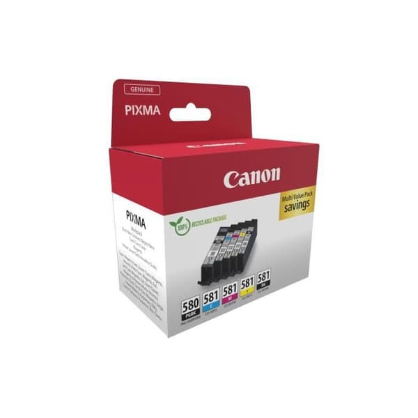 Canon PGI-580BK/CLI-581 bläckpatron - 5-pack