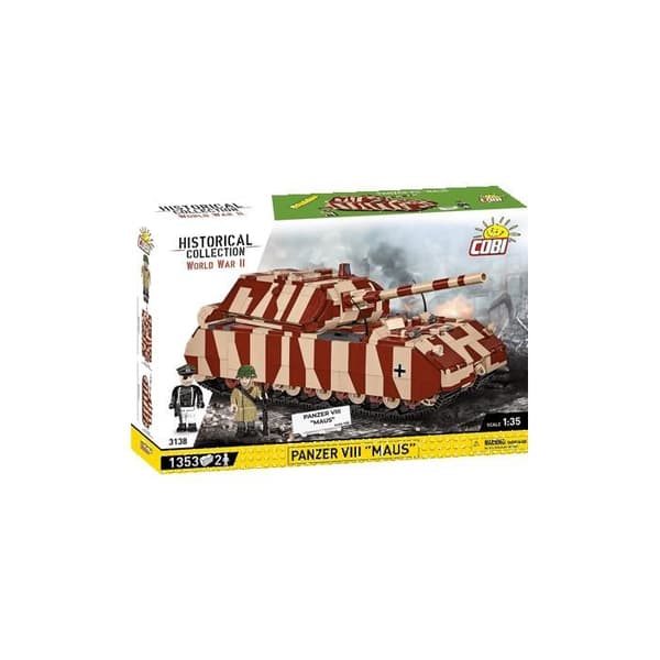 Byggset - COBI - Panzer VIII Maus - 1353 bitar - 1:35 - Brun
