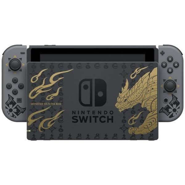 Nintendo Switch-konsol • Monster Hunter Rise Limited Edition + Monster Hunter Rise (kode) + Deluxe Kit DLC (kode)