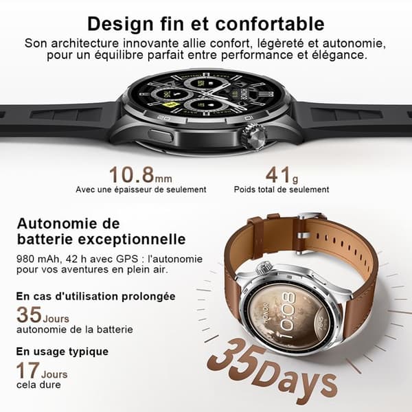 HONOR Watch 6 Smartwatch - Sort - AMOLED Skærm - Sundheds- & Søvnmonitorering - Lang Batterilevetid