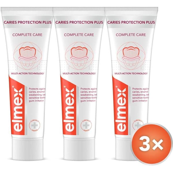 ELMEX Kariesskydd Plus Komplett Vård 3x 75 ml